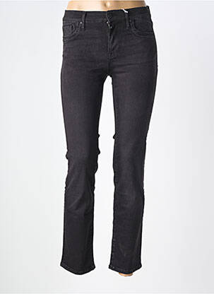Jeans coupe slim tissage brut taille normale noir CUP OF JOE DENIM femme