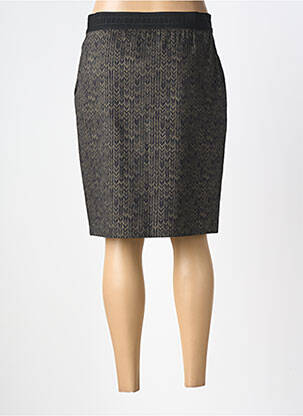 Jupe courte coupe droite marron BIANCA femme