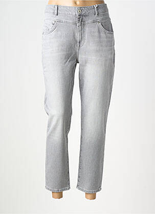 Jeans coupe droite stretch taille normale gris COJ DENIM femme