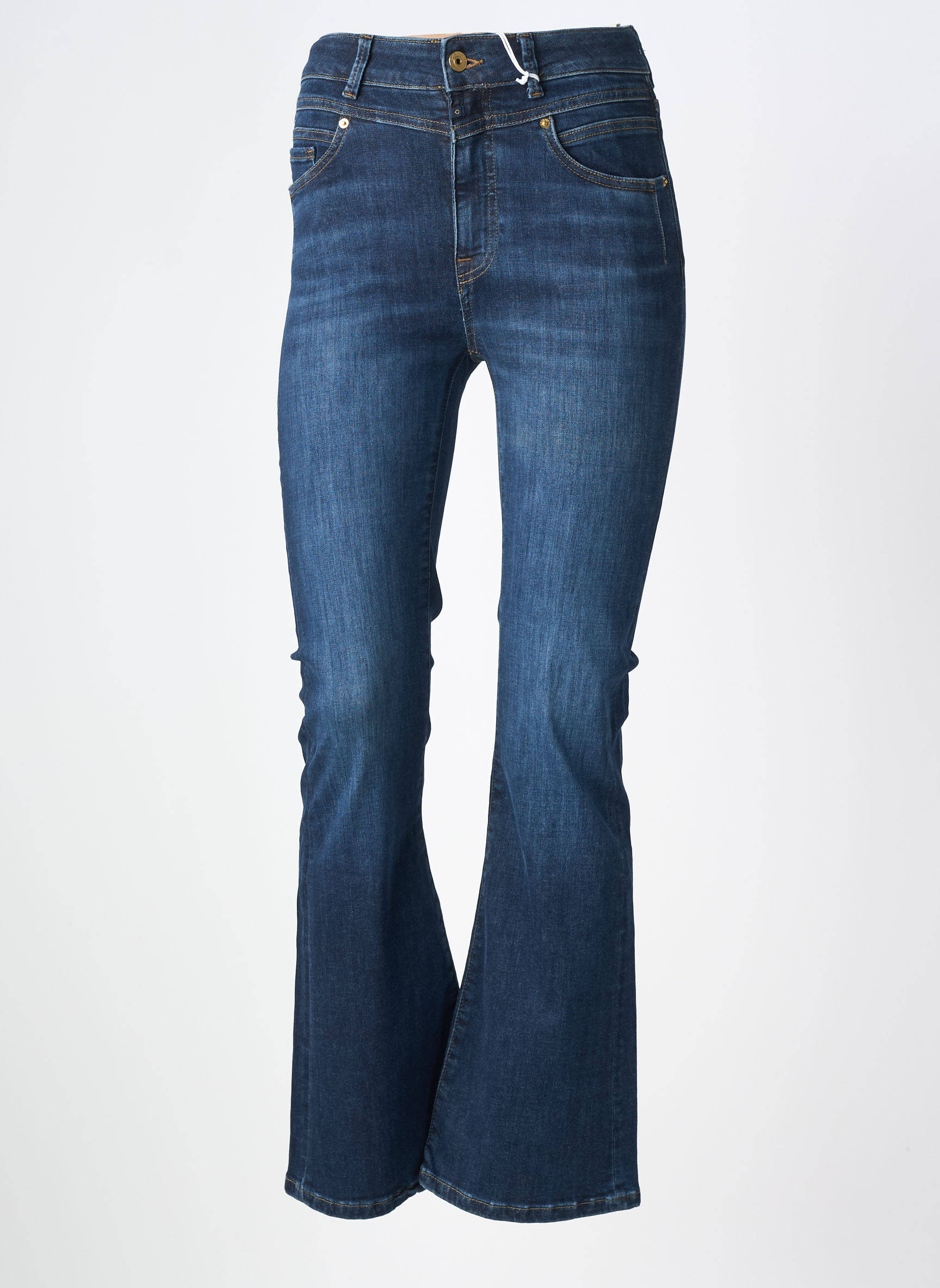 Jean coupe flare taille normale taille normale bleu COJ DENIM femme