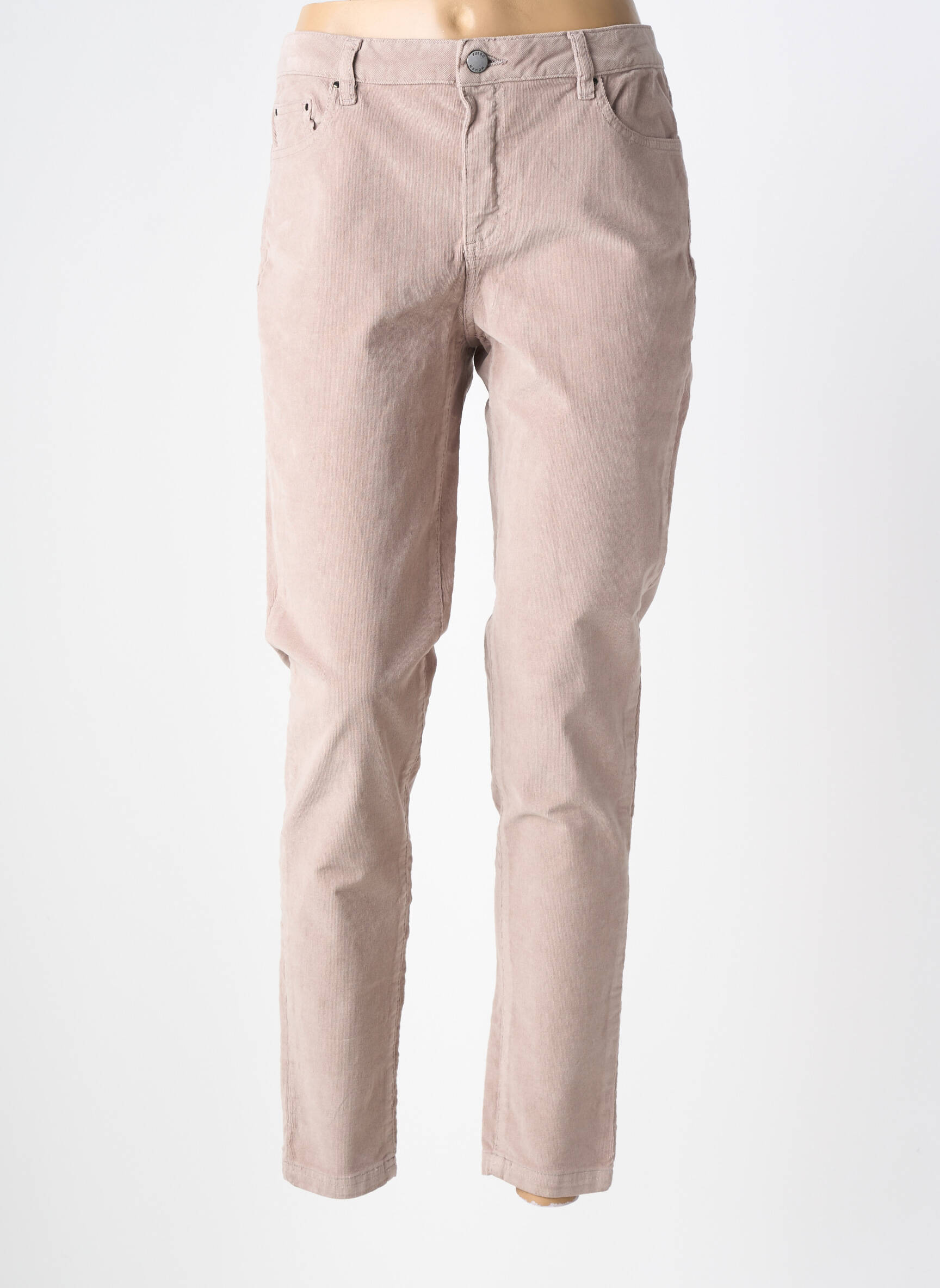 Pantalon slim taille normale taille normale beige !OHO! femme