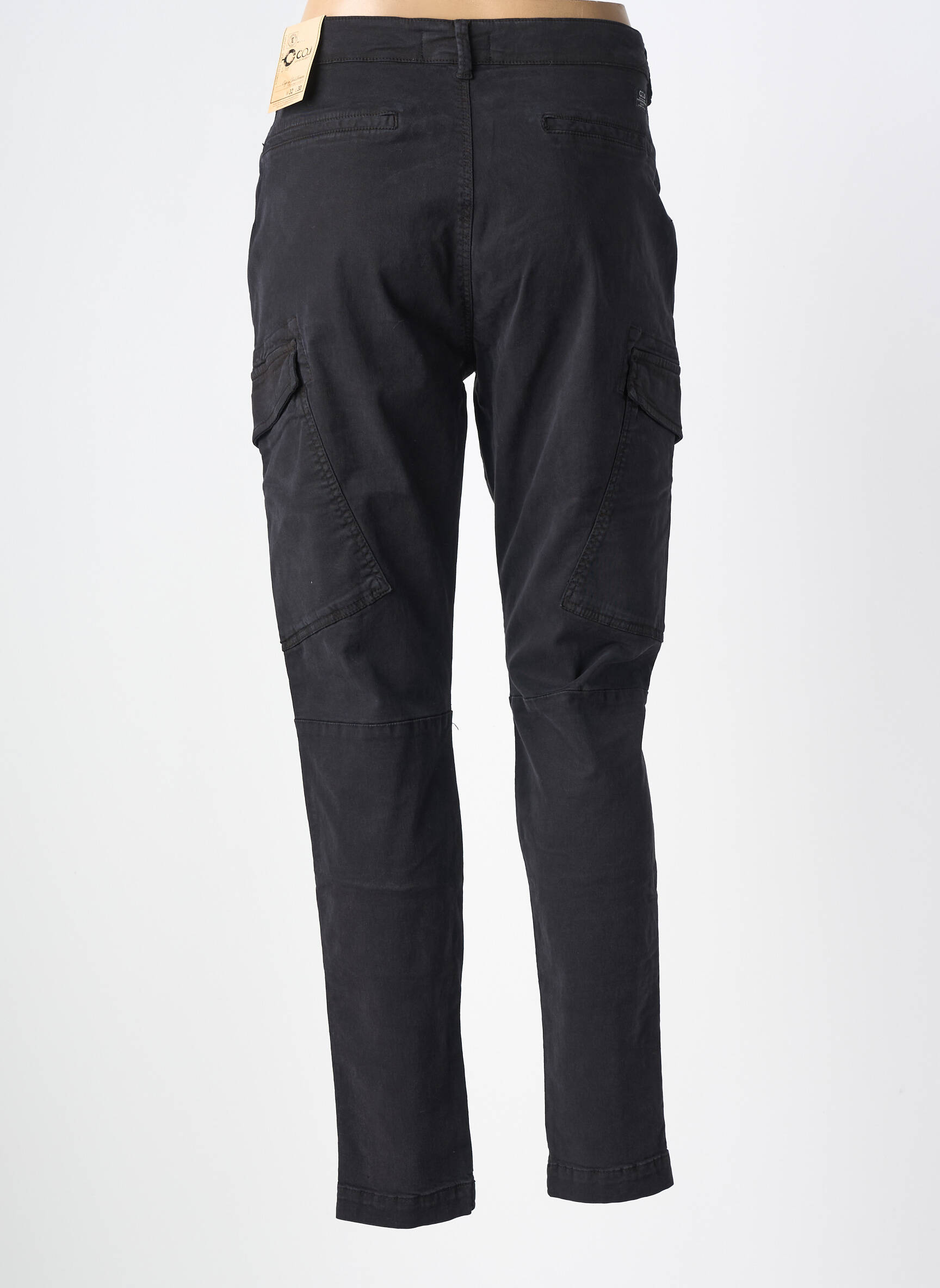 Pantalon cargo slim taille normale noir COJ DENIM femme