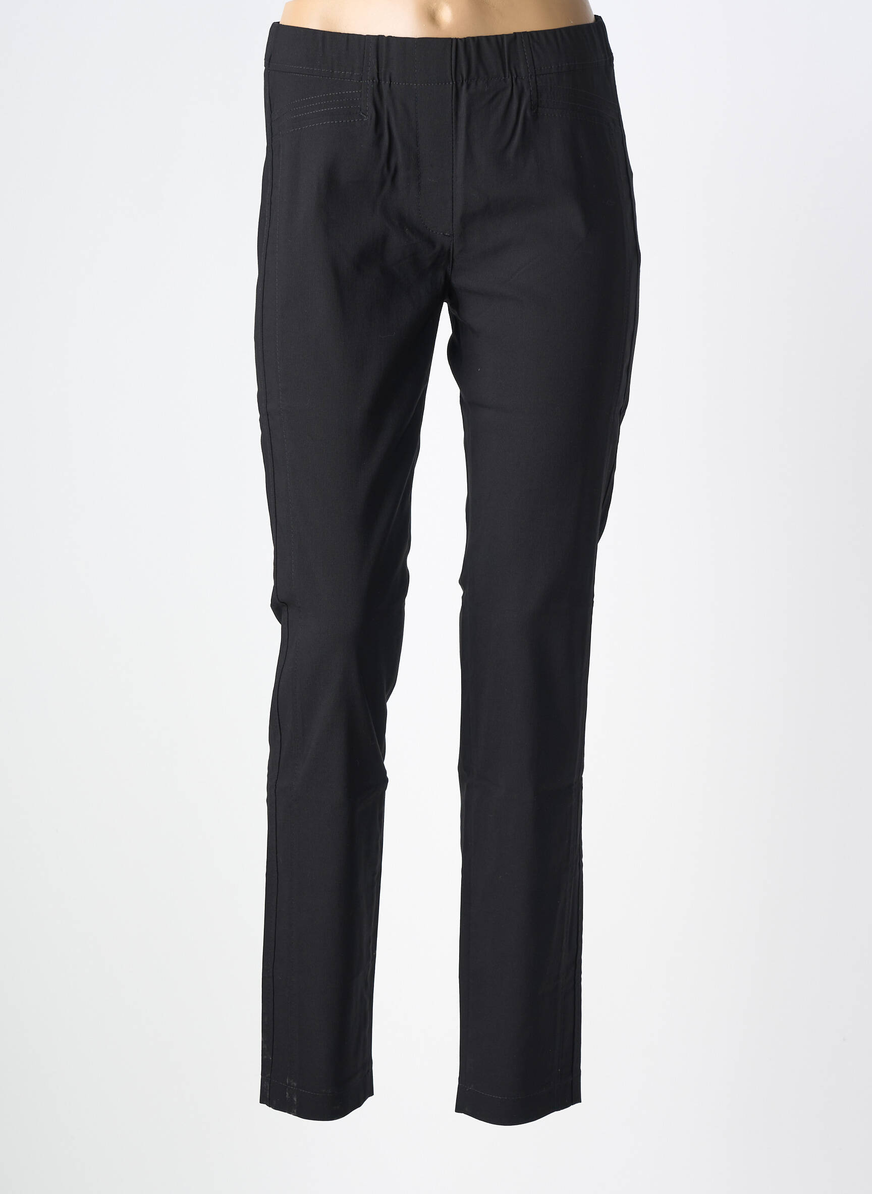 Pantalon slim taille élastique taille normale noir BIANCA femme
