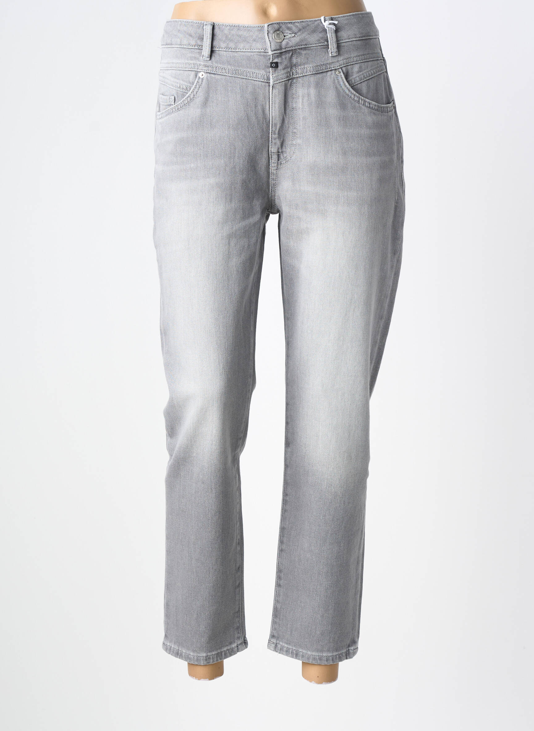 Jeans coupe droite taille normale taille normale gris CUP OF JOE DENIM femme