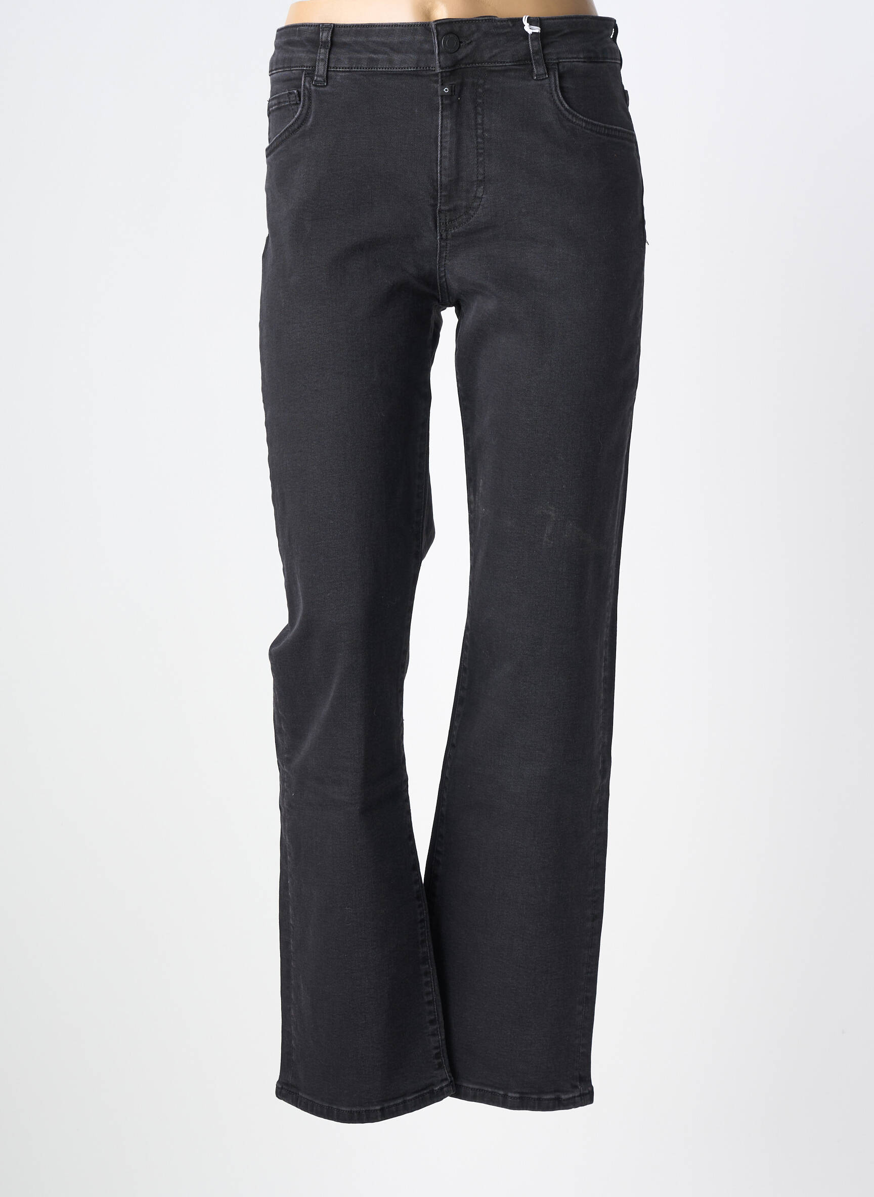 Jeans coupe droite stretch taille normale noir CUP OF JOE DENIM femme