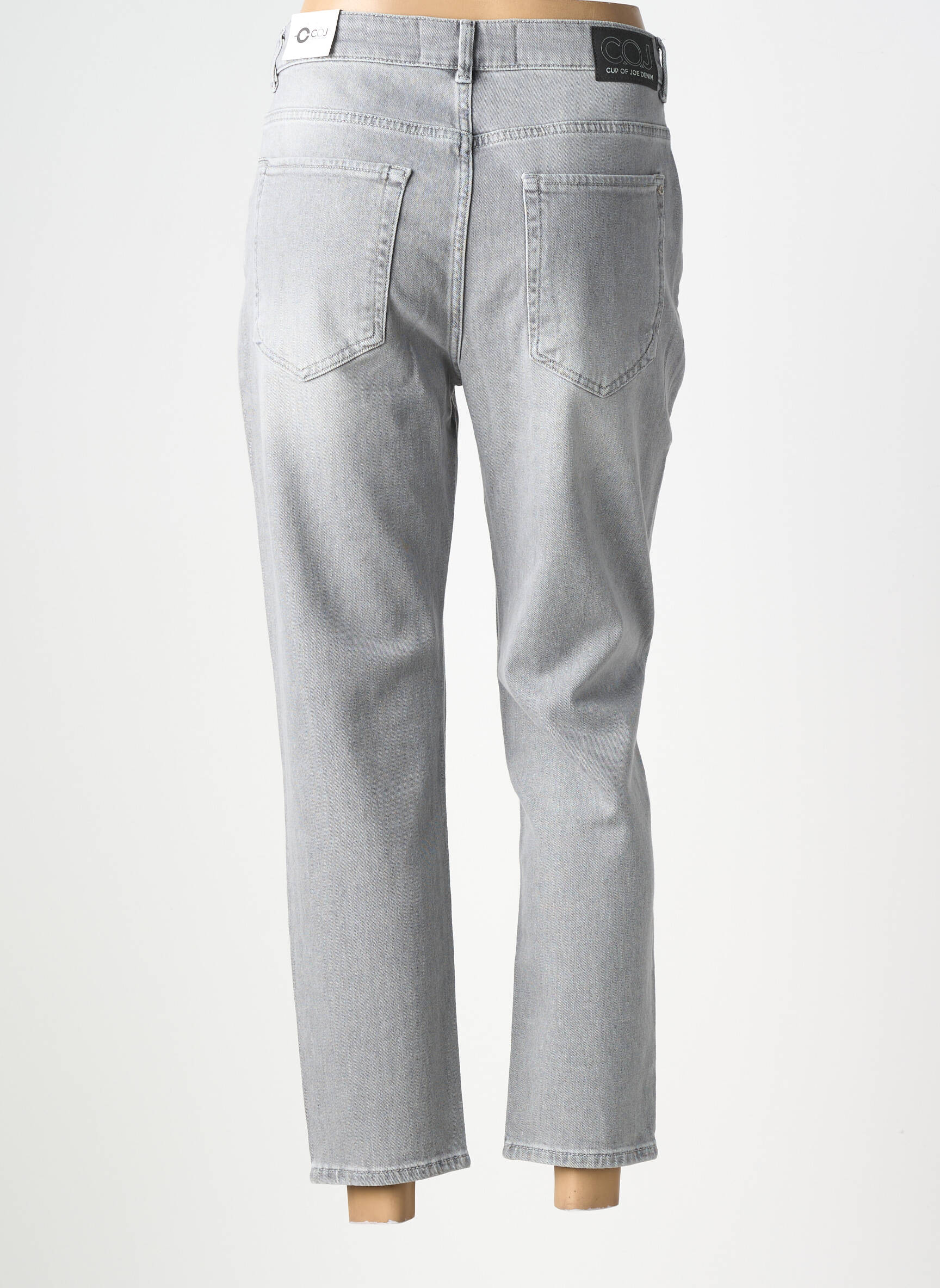 Jeans coupe droite stretch taille normale gris COJ DENIM femme