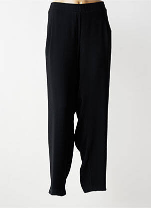 Pantalon droit tissage popeline taille normale noir KJBRAND femme