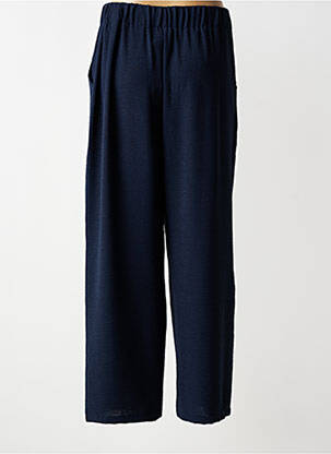 Pantalon large tissage crêpe taille normale bleu FRANCK ANNA femme