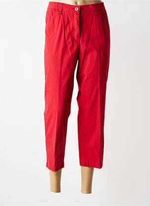 Pantacourt coupe droite taille normale rouge KJBRAND femme