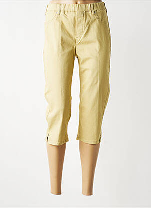 Pantacourt coupe droite taille normale jaune CISO femme