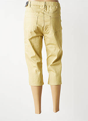Pantacourt coupe droite taille normale jaune CISO femme