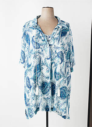 Twin-set coupe droite bleu JEAN MARC PHILIPPE femme