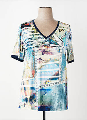 T-shirt imprimé fantaisie manches courtes bleu KJBRAND femme
