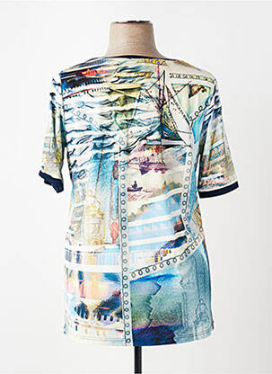 T-shirt imprimé fantaisie manches courtes bleu KJBRAND femme