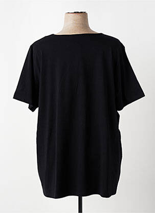T-shirt sérigraphie floquée manches courtes noir APRICO femme