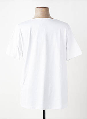 T-shirt sérigraphie floquée manches courtes blanc APRICO femme