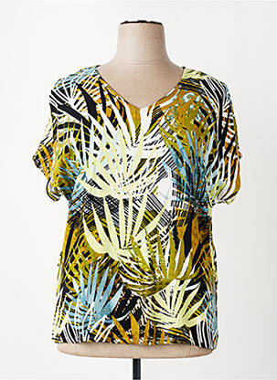 T-shirt imprimé fantaisie manches courtes vert CISO femme