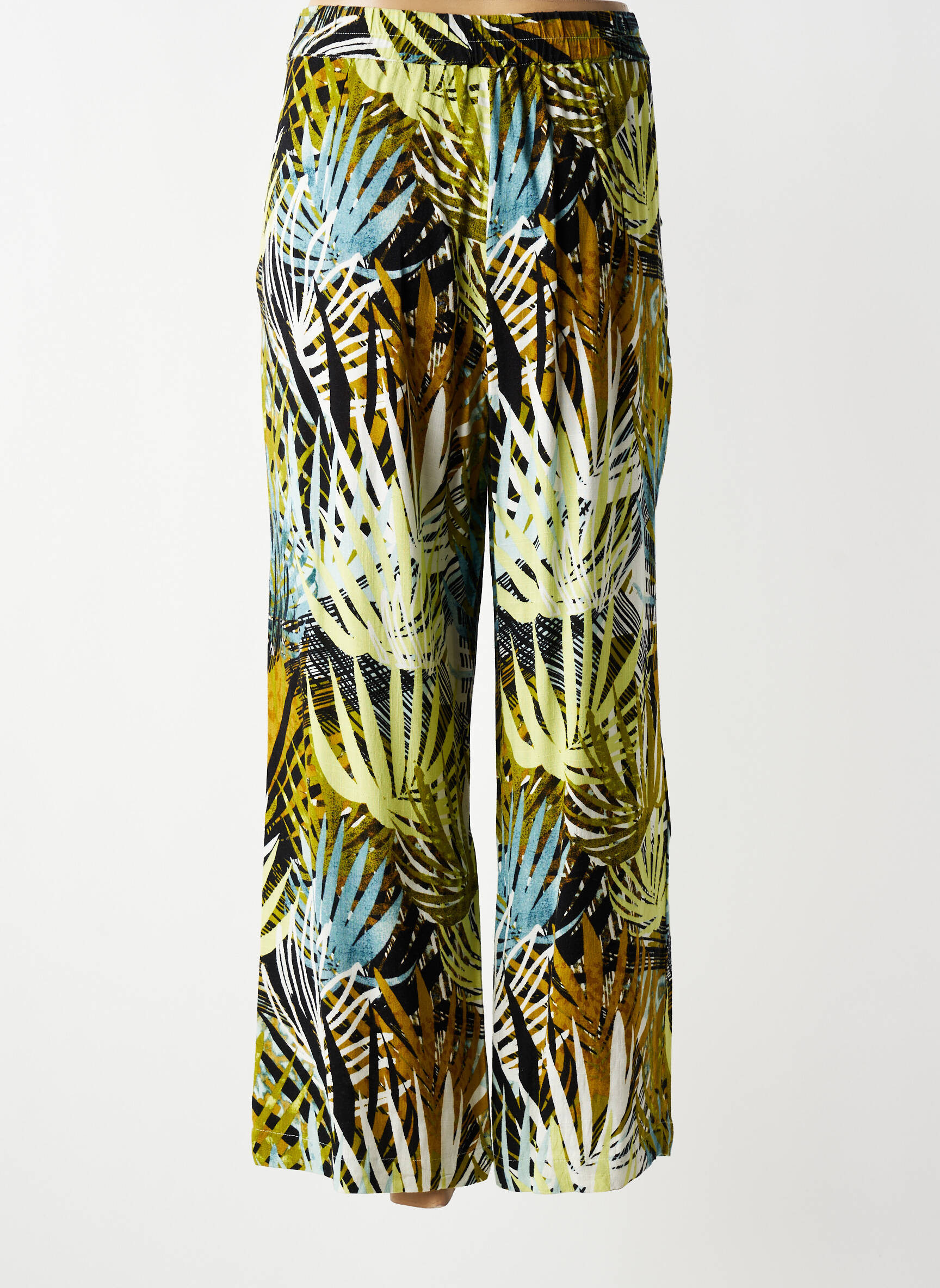 Pantalon large tissage popeline taille normale vert CISO femme