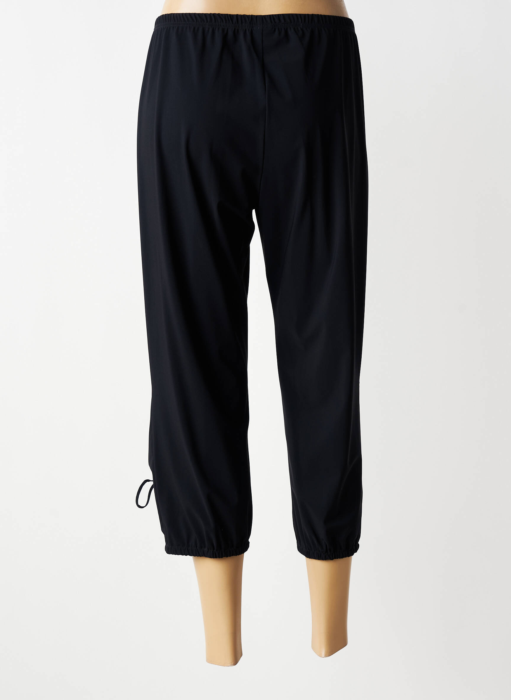 Pantacourt coupe droite taille normale noir JEAN DELFIN femme