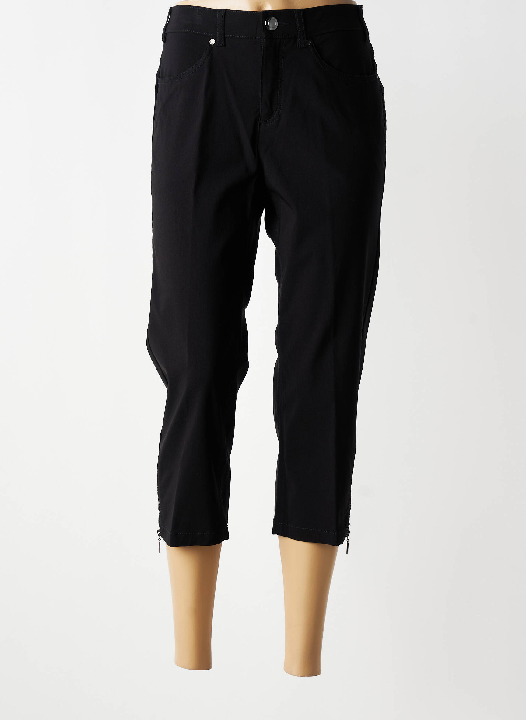 Pantacourt stretch taille normale noir CISO femme