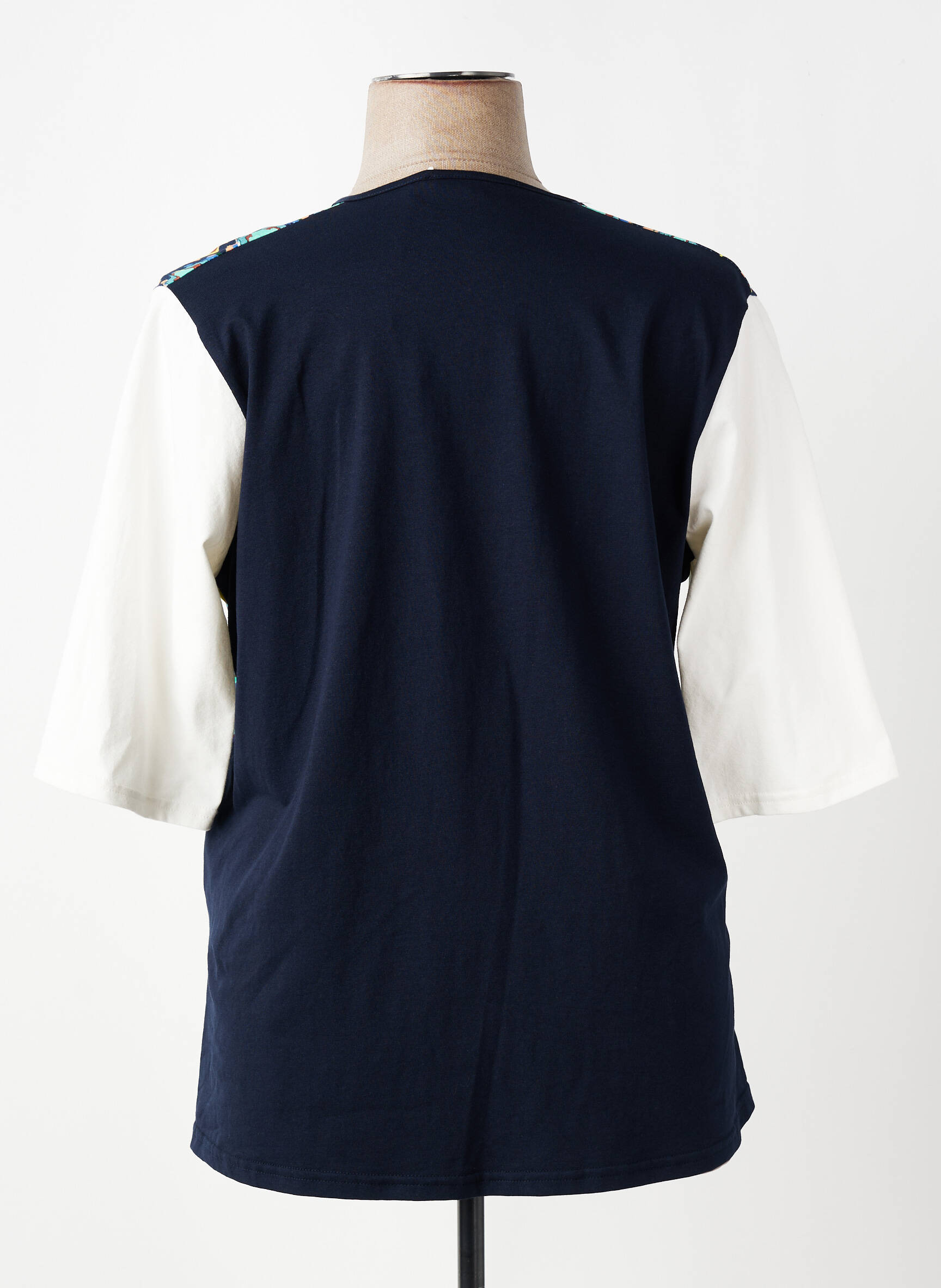 T-shirt imprimé fantaisie manches courtes bleu FRANCK ANNA femme
