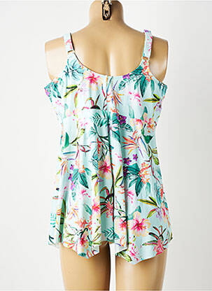 Top de bain imprimé tie and dye vert ELOMI femme