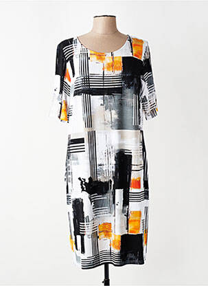 Robe mi-longue manches courtes manches courtes noir KAREN KEVIN femme