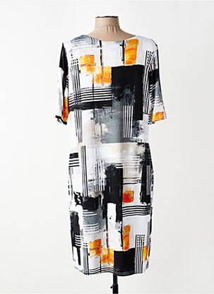 Robe mi-longue manches courtes manches courtes noir KAREN KEVIN femme