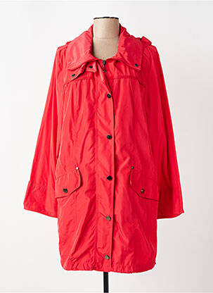 Imperméable poches sans capuche rouge KJBRAND femme