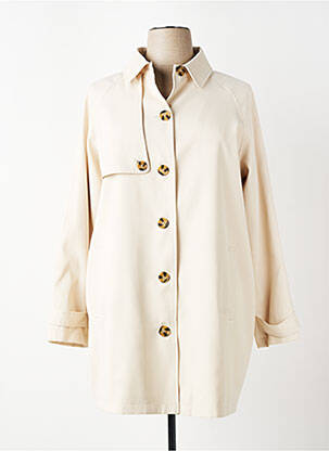Trench tissage popeline sans capuche beige CISO femme