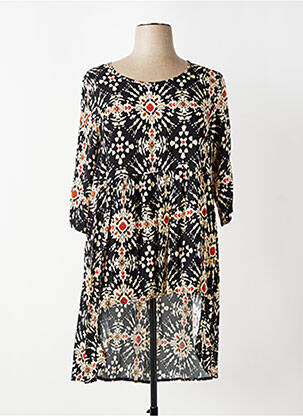 Tunique manches longues col rond noir G!OZE femme