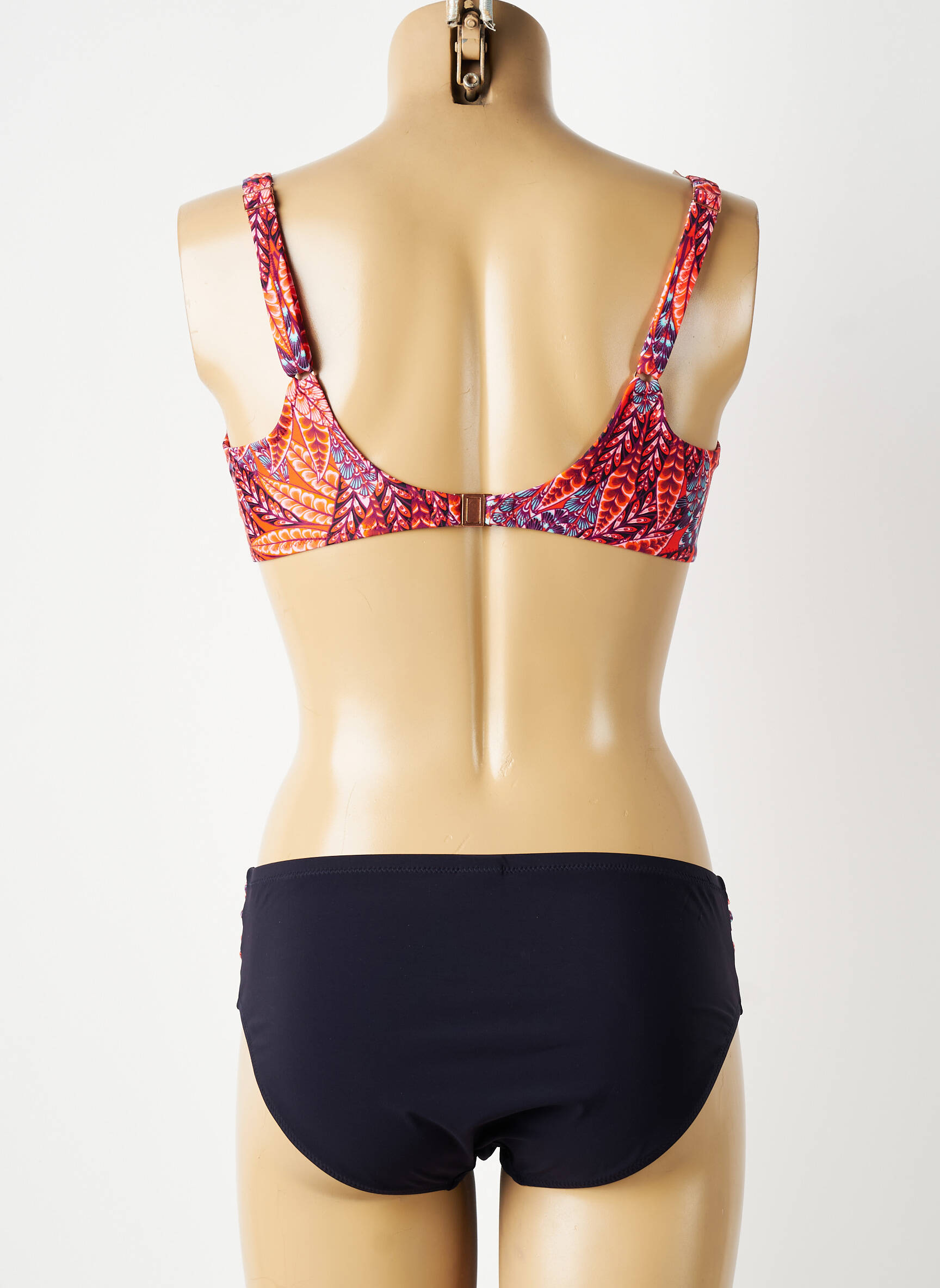 Maillot de bain 2 pièces stretch haut soutien-gorge emboitant bleu ANITA femme
