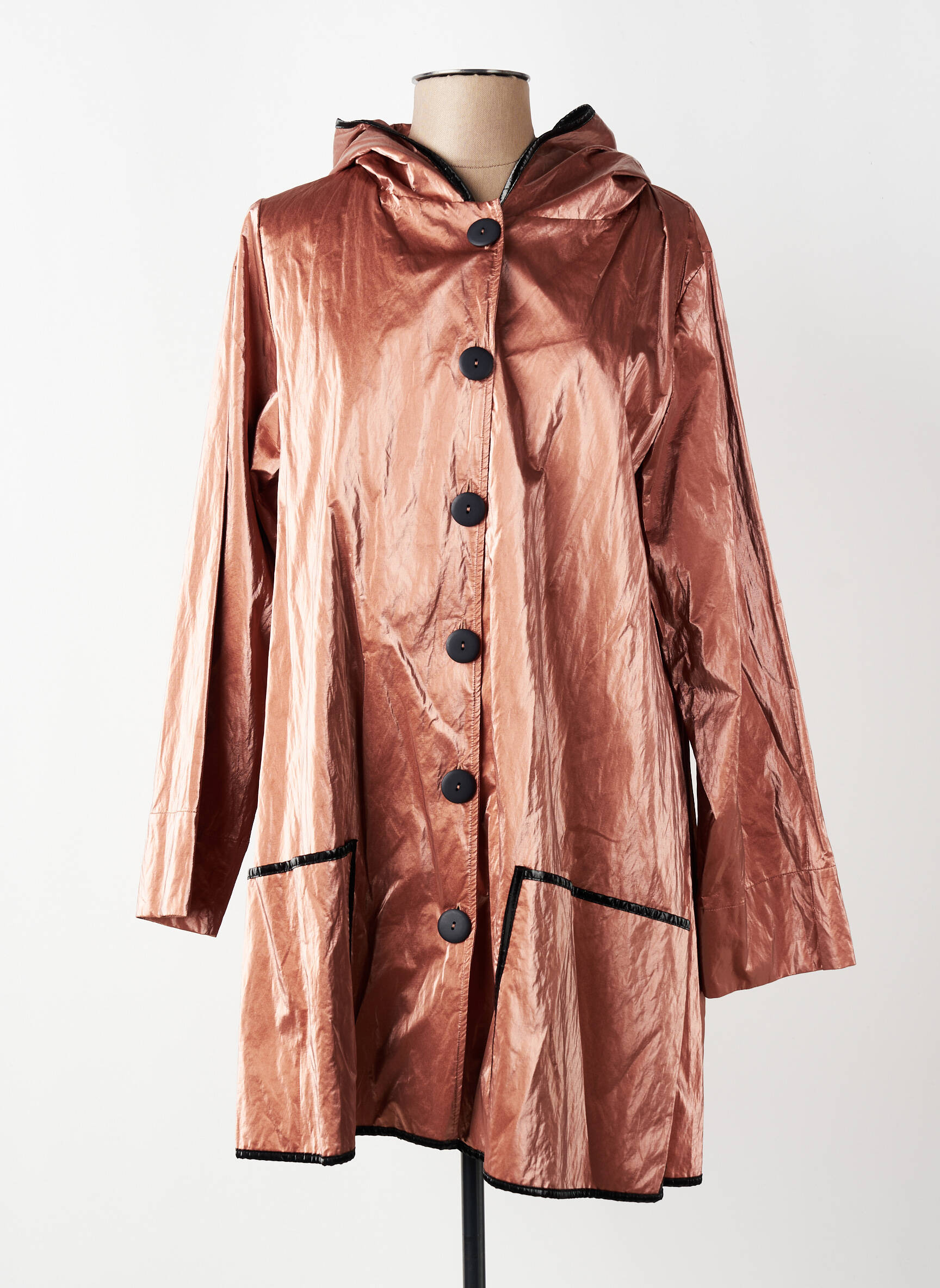 Imperméable poches a capuche rose G!OZE femme