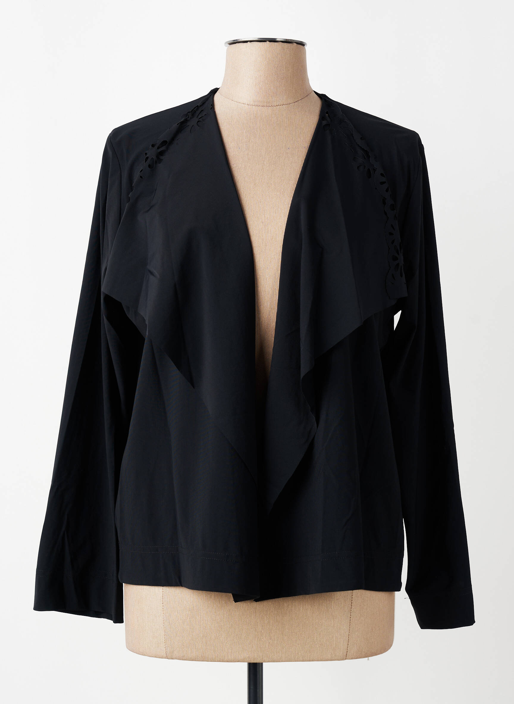 Gilet manches longues stretch noir FRANCK ANNA femme