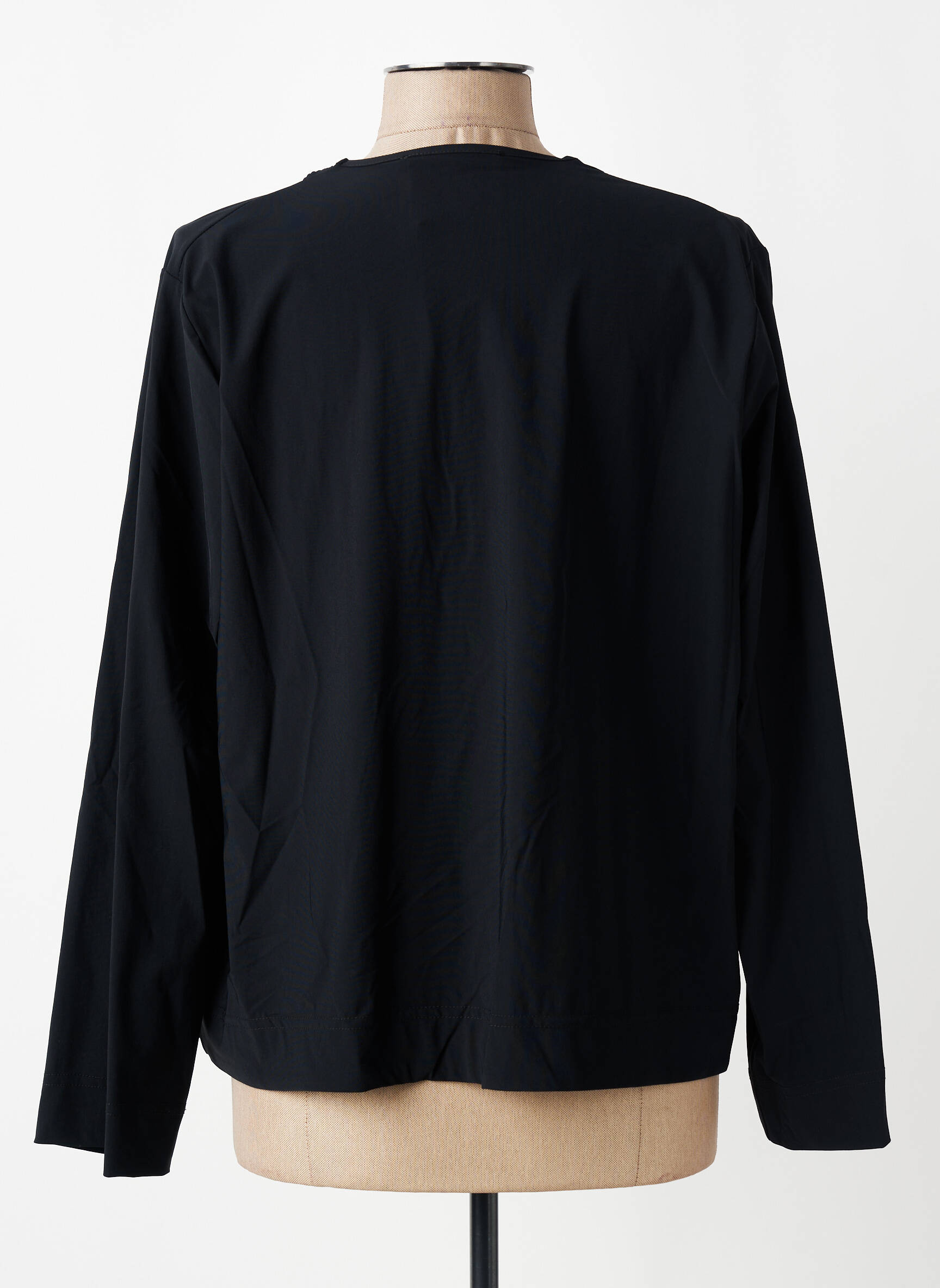 Gilet manches longues stretch noir FRANCK ANNA femme