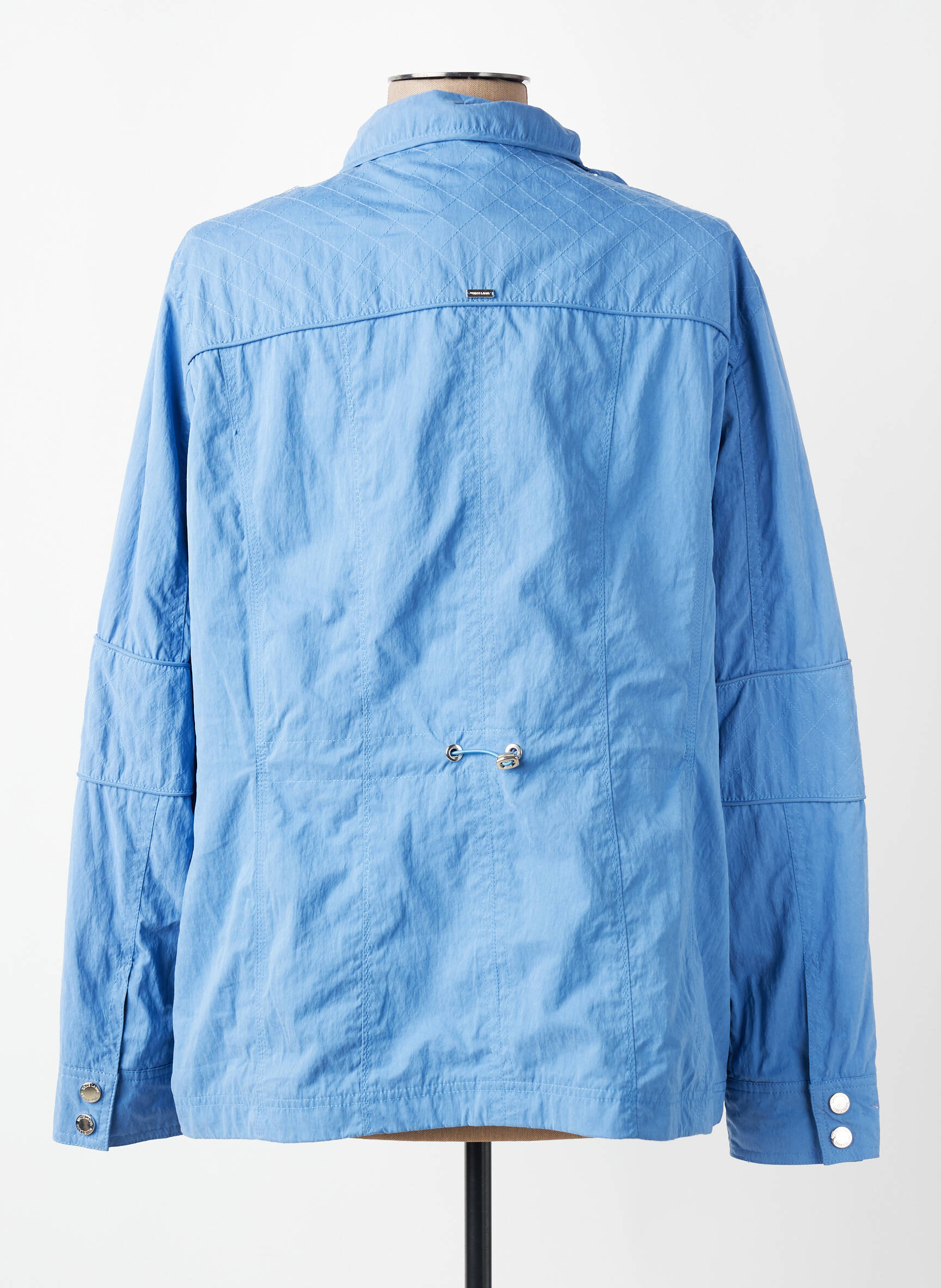 Parka manches longues sans capuche bleu WHITE LABEL femme