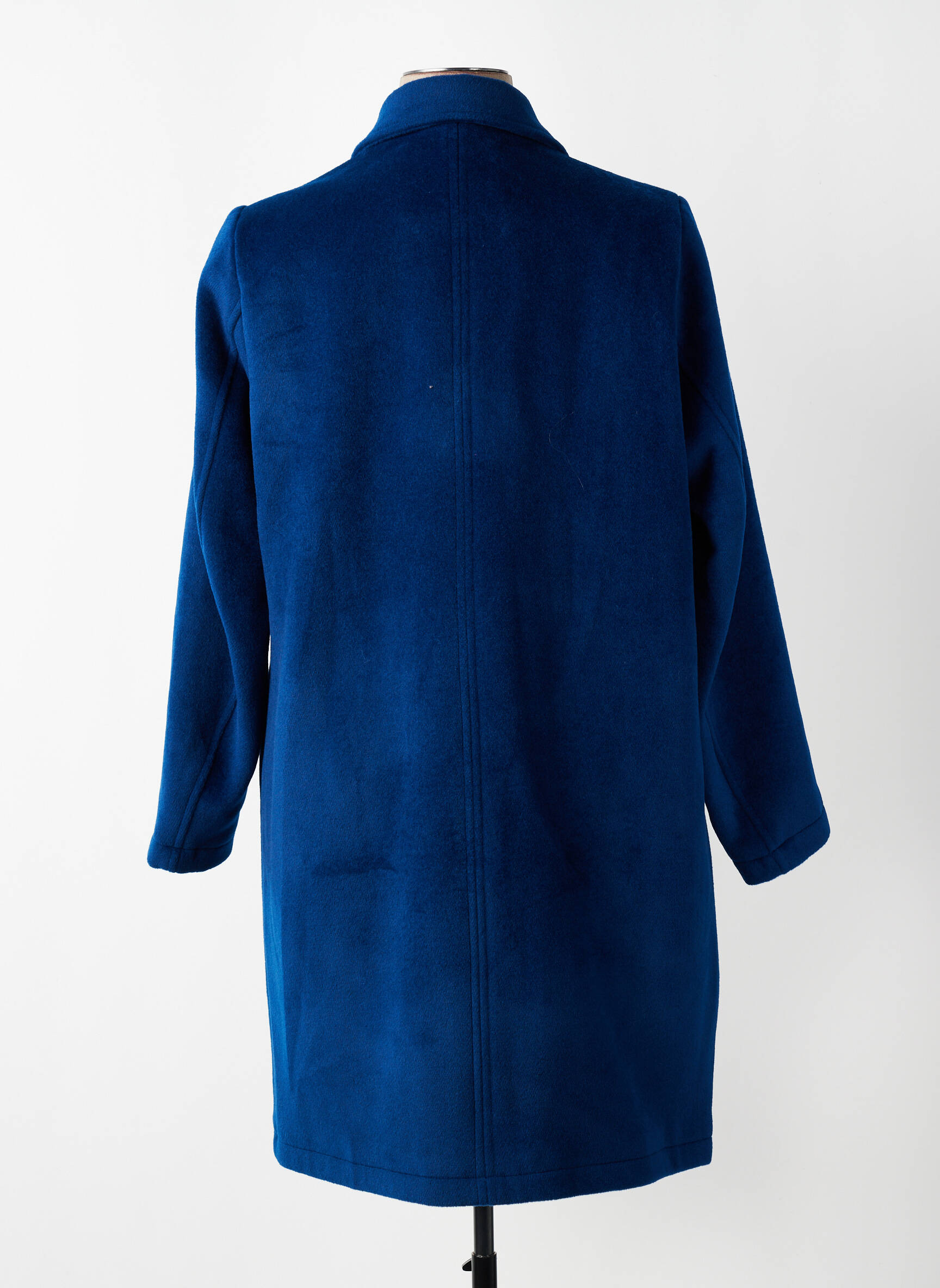 Manteau long coupe cintrée sans capuche bleu CISO femme