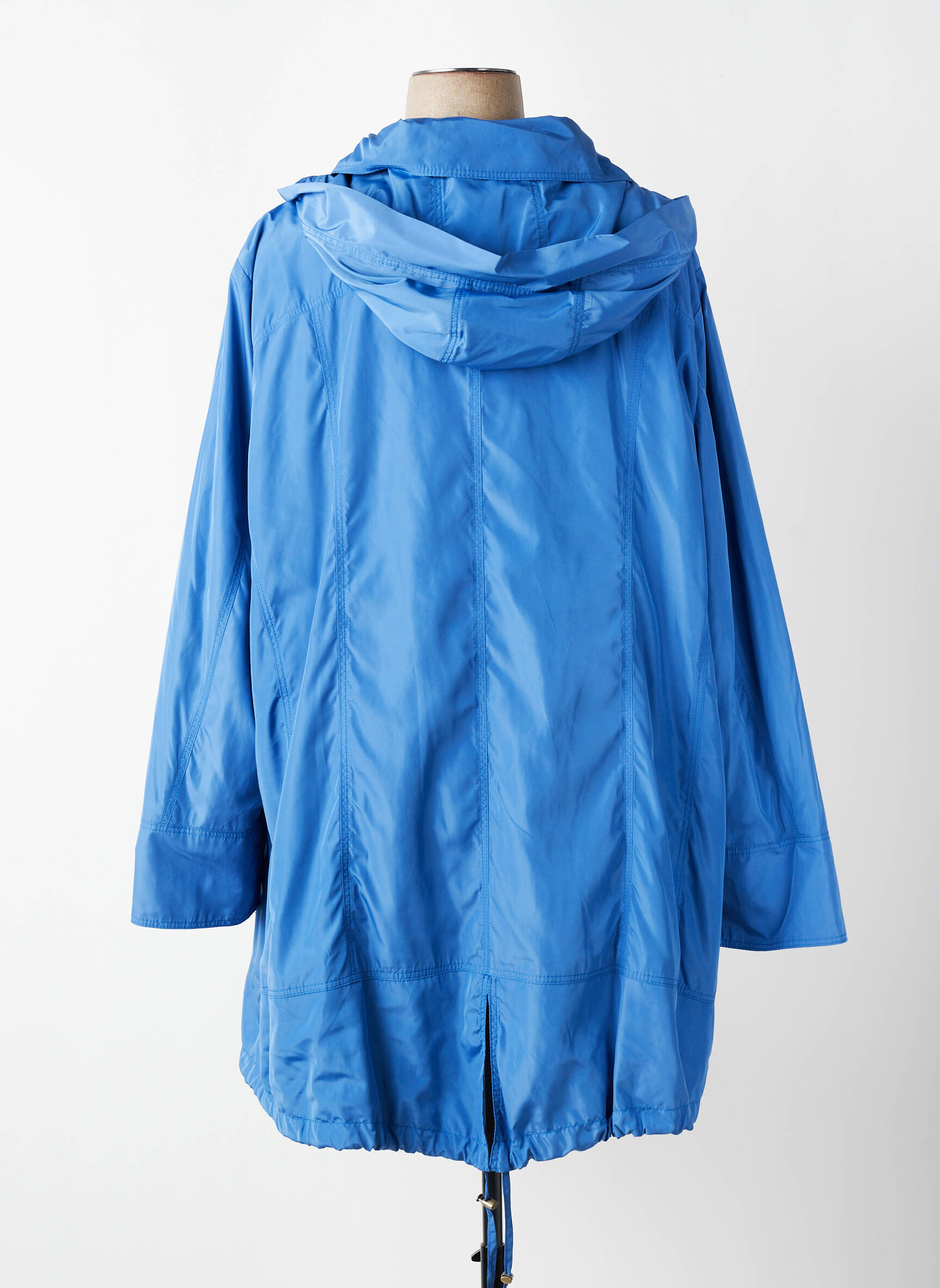 Imperméable poches a capuche bleu KJBRAND femme