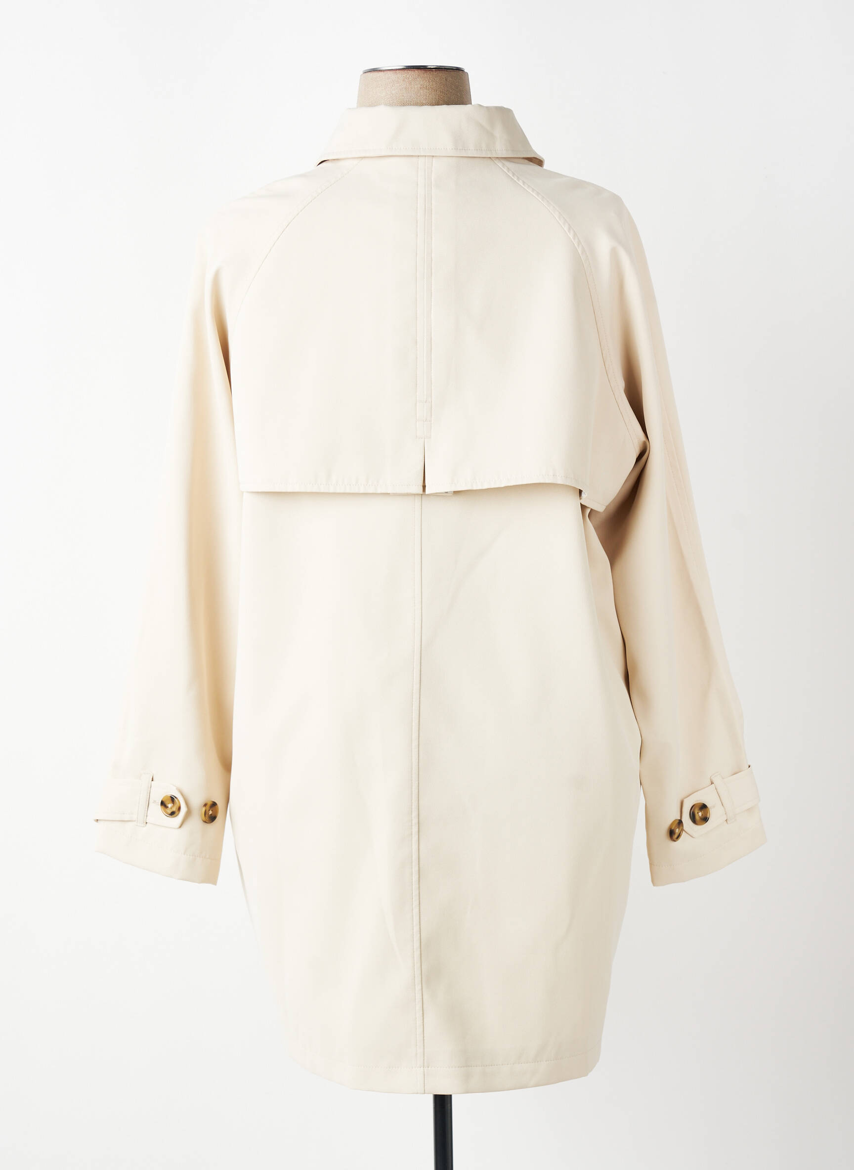 Trench tissage popeline sans capuche beige CISO femme