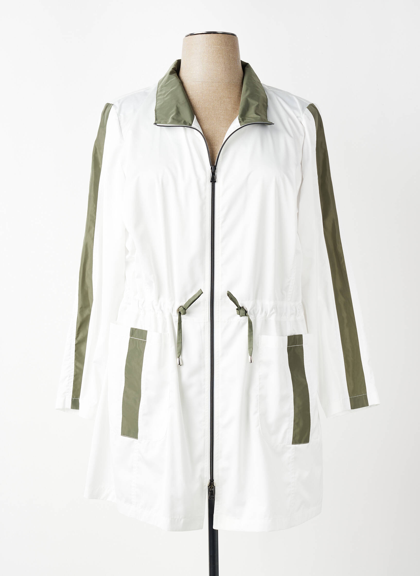 Coupe-vent manches longues sans capuche vert MONA LISA femme