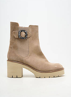 Bottines/boots talon bas talon de 7 à 9cm beige ROSEMETAL femme