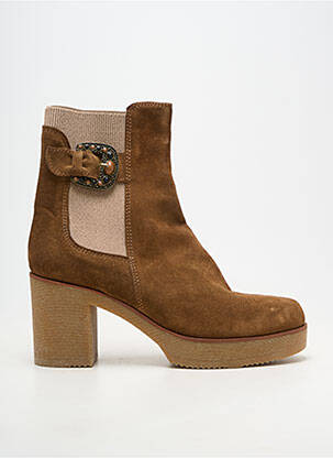 Bottines/boots bout rond talon de 7 à 9cm marron ROSEMETAL femme