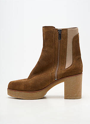 Bottines/boots bout rond talon de 7 à 9cm marron ROSEMETAL femme