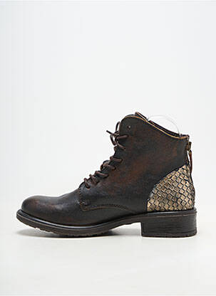 Bottines/boots matière lisse talon plat jusqu'à 3cm marron COCO ET ABRICOT femme