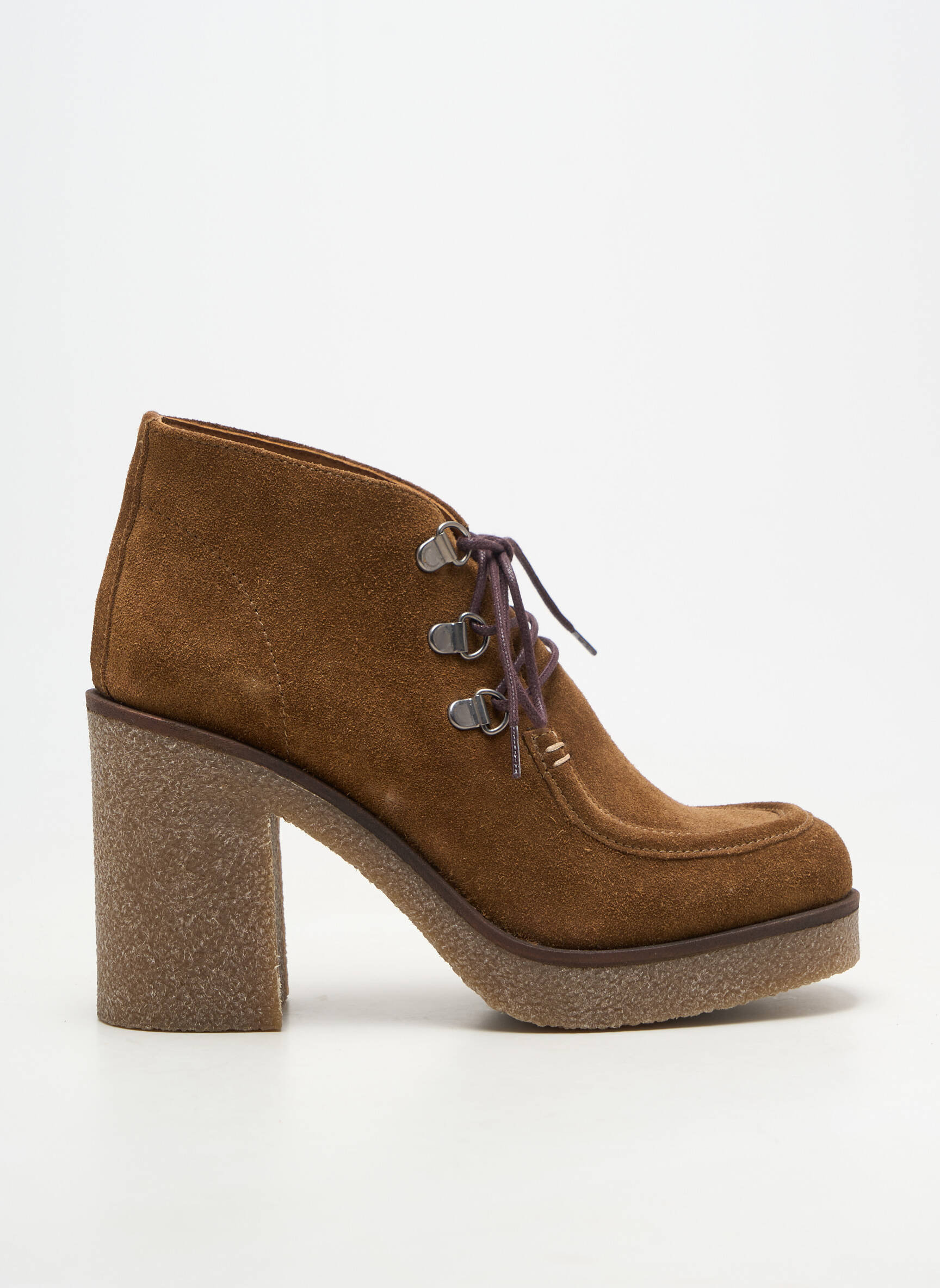 Bottines/boots bout rond talon de 7 à 9cm marron ALIWELL femme