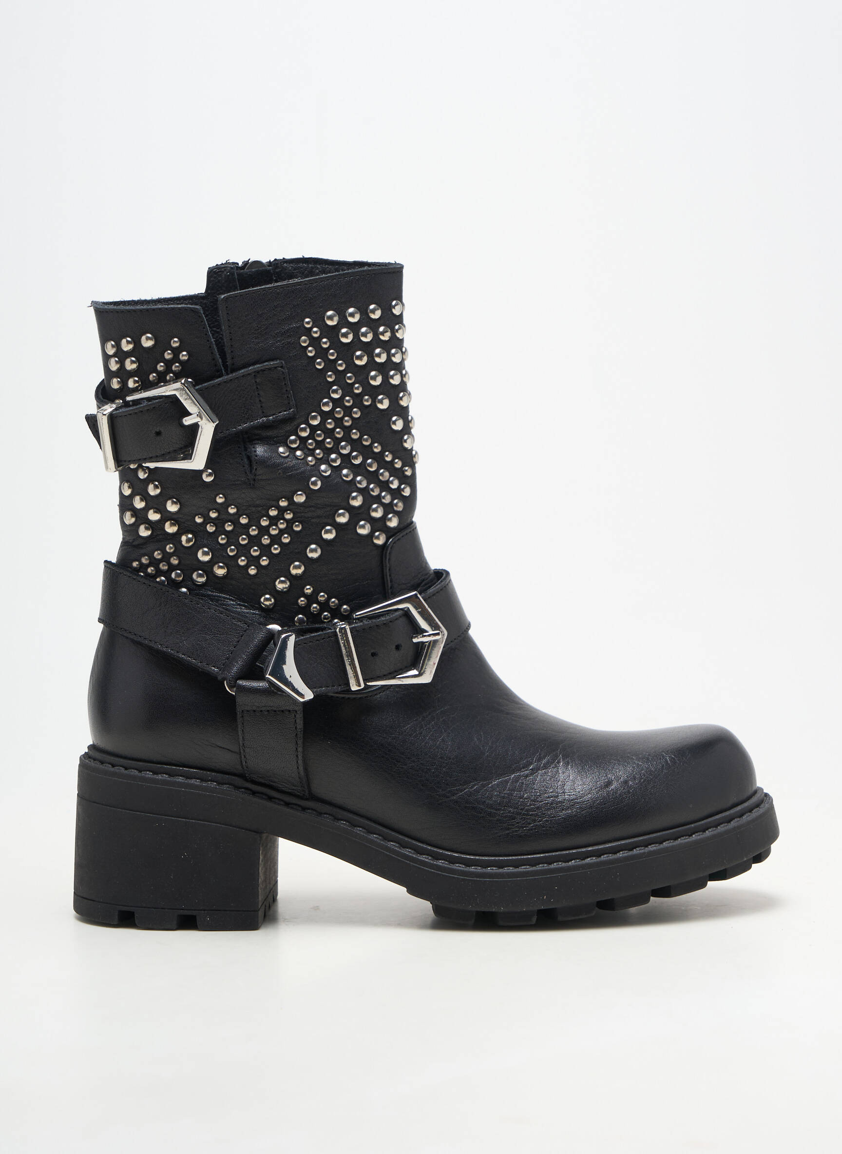 Bottes matière lisse talon de 4 à 6cm noir COCO ET ABRICOT femme