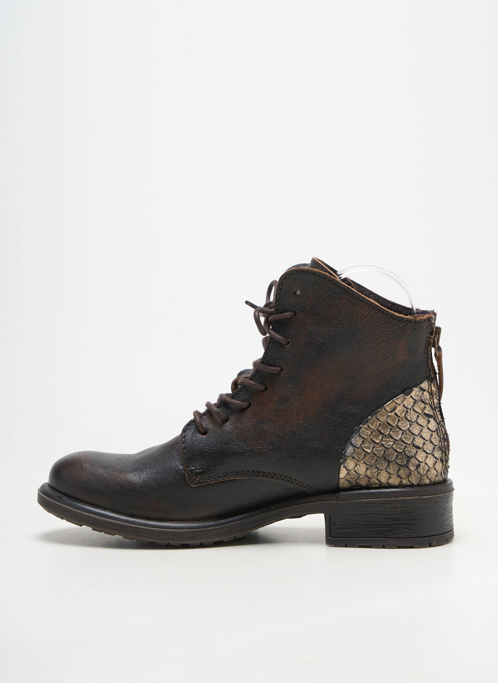 Bottines/boots matière lisse talon plat jusqu'à 3cm marron COCO ET ABRICOT femme