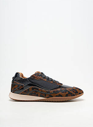 Baskets bout rond talon plat jusqu'à 3cm marron MAM'ZELLE femme