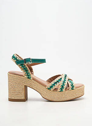Sandales/nu pieds fermeture boucle(s) talon de 7 à 9cm vert COCO ET ABRICOT femme