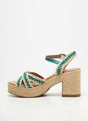 Sandales/nu pieds fermeture boucle(s) talon de 7 à 9cm vert COCO ET ABRICOT femme